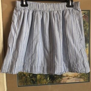 GAP A-line skirt with blue stripes.